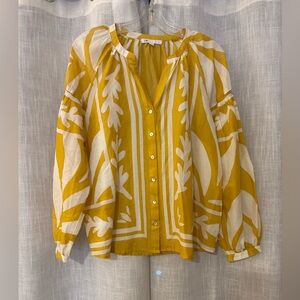 DR2 Mustard and Cream Blouse